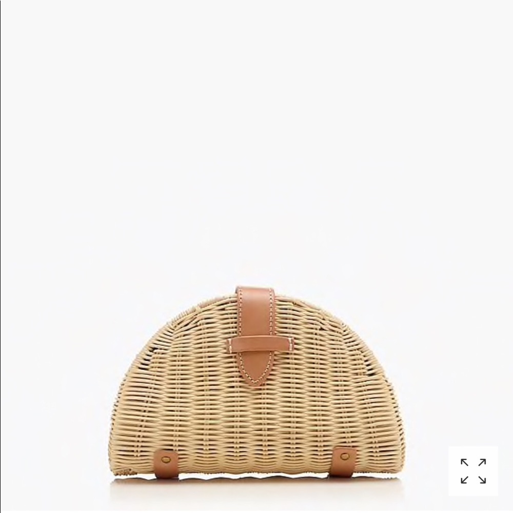 J. Crew Fan Rattan Clutch